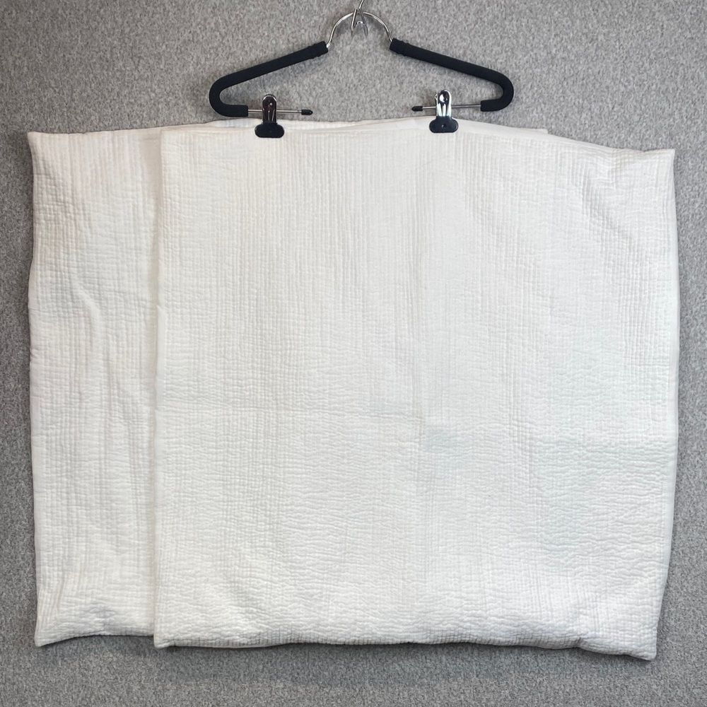 Olivia & Oliver cotton shams European square neutral quilted farmhouse cottage
